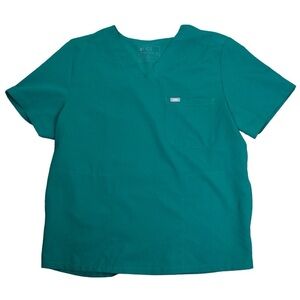 FIGS Men’s 3 Pocket Technical Collection Scrub‎ Top, Hunter Green Size XXL